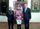Andrzej Cieślak z Lucjanem Czubielem (po lewej) i Prezydentem Olsztyna Piotrem Grzymowiczem po uroczystości wręczenia Nagrody im. H. Skurpskiego Januszowi Połomowi, 2 grudnia 2015 r.