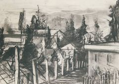 Szkic węglem, Zechten, Niemcy 1986 r.