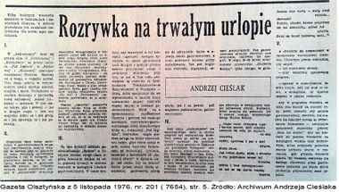 Źródło: Archiwum Andrzeja Cieślaka