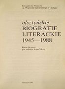 Strona tytułowa "Olsztyńskich Biografii Literackich..." z 1991 r. Źródło: Archiwum Andrzeja Cieślaka