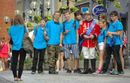 Andrzej Cieślak z grupą młodych turystów z Katowic, lipiec 2013 r. Fot. J. Zaskiewicz.