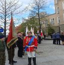 Andrzej Cieślak na tle pocztów sztandarowych, Święto Flagi, 2 maja 2015 r.
