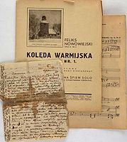 List Feliksa Nowowiejskiego do Marii Zientary-Malewskiej (1 sierpnia 1933). Kompozytor ułożył kolendę warmińską do słów poetki. Zdjęcie nadesłał Andrzej Cieślak