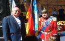 Andrzej Cieślak ze Stefanem Migusem - dziennikarzem, przewodn. Związku Ukraińców w Polsce Oddział w Olsztynie przed Festiwalem "Pod wspólnym niebem", 14 sierpnia 2016 r.