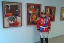 Andrzej Cieślak na wystawie prac Franciszka Czernousa, Galeria Rynek MOK, 22 maja 2015 r.