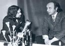 Andrzej Cieślak w rozmowie ze Stefanem Połomem (po prawej) podczas Dni Literatury Warmii i Mazur w 1976 r.