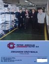 Andrzej Cieślak (pierwszy z lewej) podczas wizyty w fabryce w Grodzisku Wielkopolskim na zaproszenie właściciela firmy oraz Klubu Sportowego "Dyskobolia" Zbigniewa Drzymały, 1999 r.