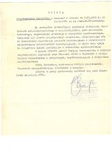 Wystawiona opinia z lat 70.