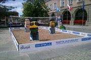 Instalacja promująca FIVB Beach Volleyball "Warmia Mazury World Tour Olsztyn 2017", Źródło: Archiwum Andrzeja Cieślaka