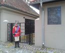 Andrzej Cieślak przy Domu Bet Tahara w Olsztynie, 30 października 2016 r.