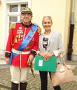 Andrzej Cieślak z Martą Gołąb z TVP Olsztyn, Stare Miasto w Olsztynie, 13 września 2014 r.