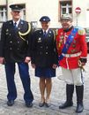 Andrzej Cieślak z holenderskimi policjantami uczestniczącymi w olsztyńskim Święcie Policji, 16 lipca 2015 r.