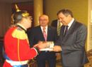 Andrzej Cieślak z Wicepremierem Januszem Piechocińskim w Hotelu Warmińskim w Olsztynie, 8 listopada 2014 r.