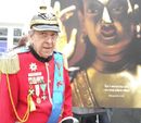 Andrzej Cieślak na wernisażu "Przestrzeń umysłu" na II Festiwalu Kultury Buddyjskiej w Starym Ratuszu, 26 września 2014 r.