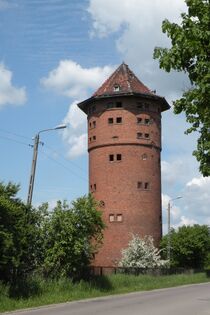 Kolejowa wieża ciśnień w Nidzicy. Fot. Adam Płoski
