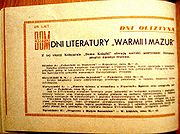 Dom Książki w Olsztyńskim Informatorze Kulturalnym nr 6 (26) z 1975 r. Źródło: Archiwum Andrzeja Cieślaka