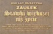 Tablica pamiątkowa Źródło: Archiwum Andrzeja Cieślaka