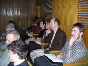 Jurorzy podczas słuchania wykonawców, Olsztyn 24-25.03.2007 Źródło: archiwum Iwony Pietkiewicz