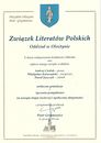 Gratulacje od Prezydenta Grzymowicza