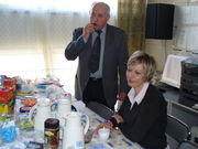 Jurorzy podczas przerwy: Mieczysław Tuleja i Agnieszka Wrocławska, Olsztyn 24-25.03.2007 Źródło: archiwum Iwony Pietkiewicz